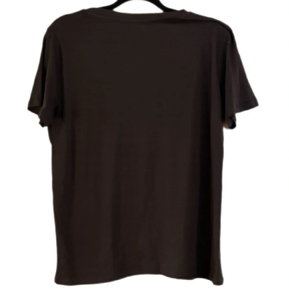 Michael Kors Black MK Logo Studded Tee NWOT Size L Short Sleeve Cotton Blend